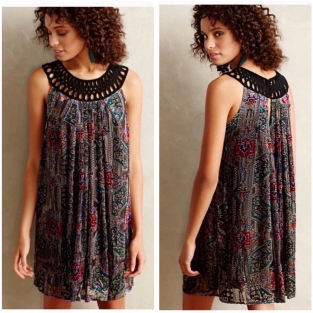 Anthropologie Moulinette Soeurs Linnea Burn Out Velvet Dress xs‎